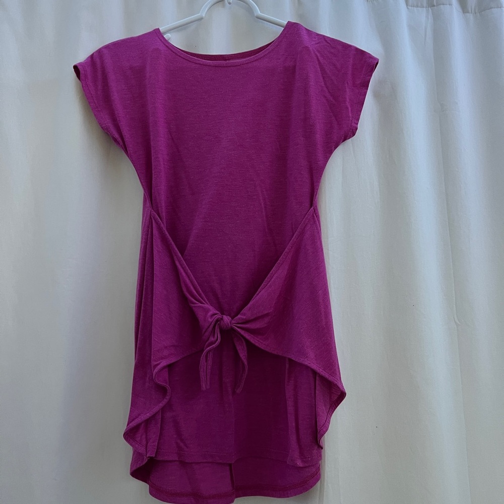 C&C kids pink front tie casual dress
